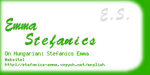 emma stefanics business card